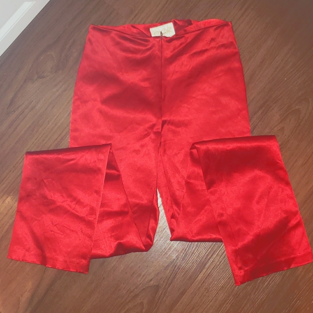 🍒🍒(Petite) Cache red silk/satin pants 🍒🍒